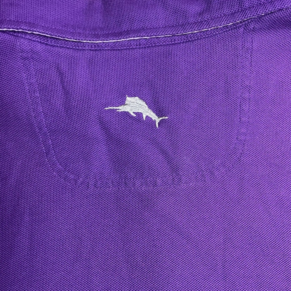 Tommy Bahama IslandZone Mens XXL Purple Pique Polo Shirt Short Sleeve Marlin - Picture 11 of 11